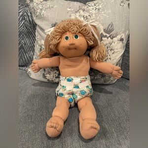 Cabbage Patch Kids Doll with Tan Yarn Hair and Green Eyes